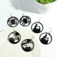 thumbnail image 4 of Acrylic geometric round earrings, earrings with halloween elements Levamdar CPB-US-PSF564-3, 4 of 5