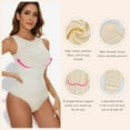 thumbnail image 4 of MANIFIQUE Shapewear Bodysuits for Women Tummy Control - Sleeveless Crew Neck Thong Boduysuit Body Shaper, 4 of 7