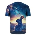 thumbnail image 4 of Tops para hombre, blusas y camisas de manga corta con cuello redondo para hombre, jersey informal con cuello redondo y estampado de Pascua para hombre, camisetas deportivas de manga corta, blusas de p, 4 of 5