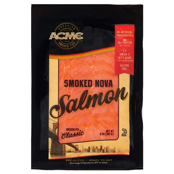 Acme Smoked Nova Salmon 8 Oz Walmart Com Walmart Com