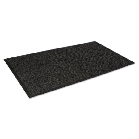 Super Soaker Diamond Mat - Crown Super-Soaker Wiper Mat w/Gripper Bottom, Polypropylene, 45 x 68, Charcoal