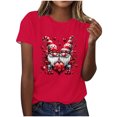 thumbnail image 4 of VKOYWKM Womens Valentines Day Tshirts Romantic Love Graphic Tees Short Sleeve Casual Crew Neck Holiday T Shirts Classic Romantic Valentine Cute Clothes, 4 of 5