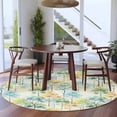 thumbnail image 3 of Round Area Rug 8 Ft, Watercolor Forest Colorful Washable Non-Slip Circle Carpet for Living Room/Bedroom, Abstract Art Modern Trees Collection Low-Profile Large Area Rugs for Indoor, 3 of 8