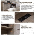 thumbnail image 4 of Headboard with Locker with Sliding Barn Door and Charging Station, No Springs Required, King Size Bed Frame My Lux Decor Round, 4 of 8