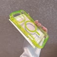 thumbnail image 3 of Dteck Magnetic Case for iPhone 15 Plus, Compatible with MagSafe, Shockproof Protective Bumper Phone Case for iPhone 15 Plus,Green-Clear Back, 3 of 6