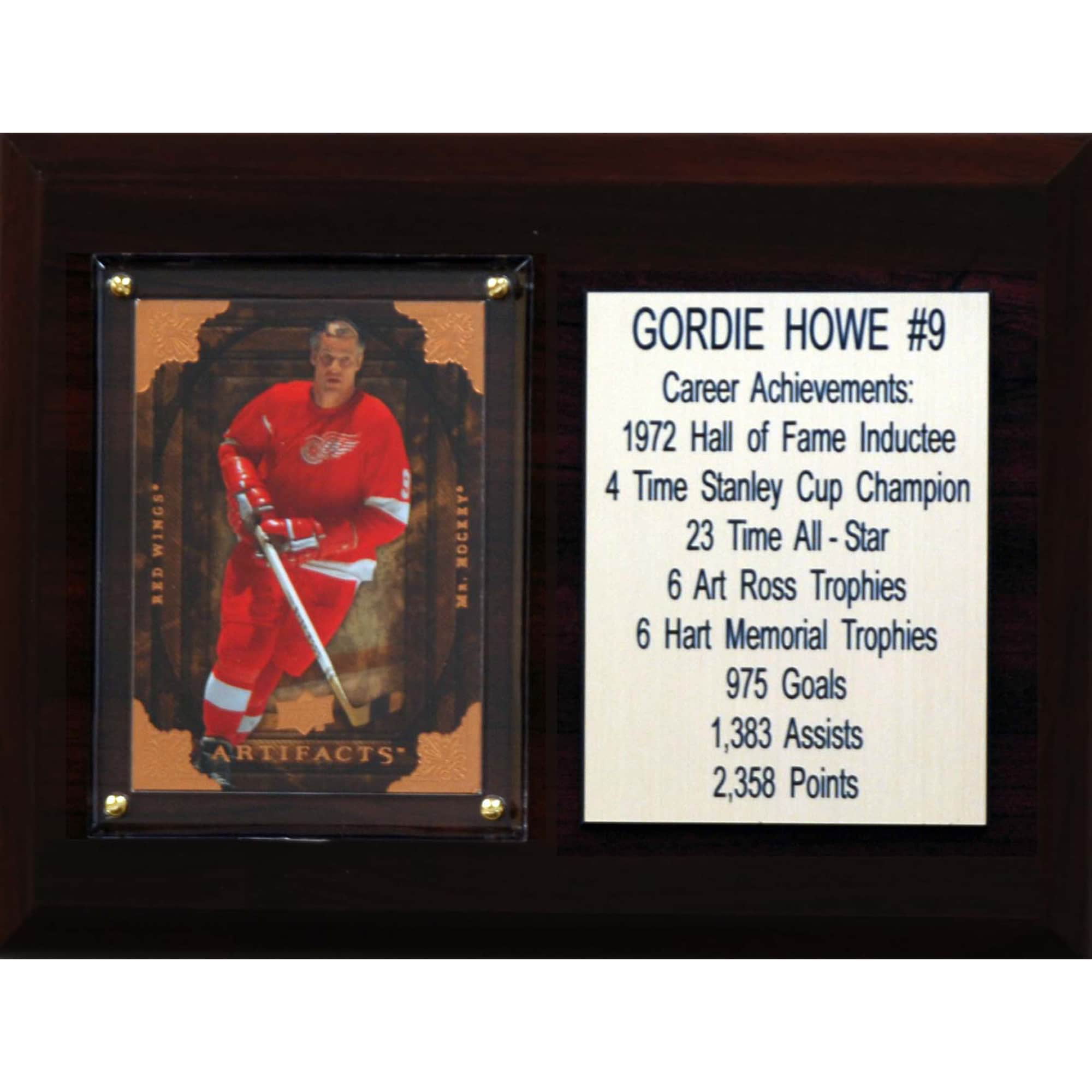 Gordie Howe MR HOCKEY Detroit Red Wings Legend Collectible Toy Action Figure with Trading Card 