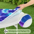 thumbnail image 5 of Purple Blue Tie Dye Pattern Round Fitted Tablecloth with Elastic Edge,Dining Table Cover Waterproof,Outdoor Round Tablecloth for Camping,Dining,Indoor and Outdoor, 5 of 7