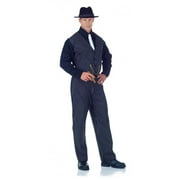Mobster Criminal Gangster Costume Suit Black White Adult Men Pin Stripes Std-XXL