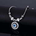 thumbnail image 4 of Pulsera De Ojo Turco Malubero De Acero Inoxidable Plateada, 4 of 4