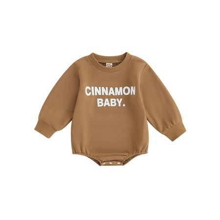 

Emmababy Letter Print Bodysuit for Baby with Long Sleeves and Round Neck