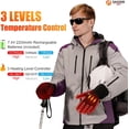 thumbnail image 4 of SAVIOR HEAT Heated Mittens Gloves Men Women - 7.4V 2200MAH Electric Rechargeable Battery Gloves for Winter Skiing Skating Snow Camping Hiking Heated Hand Warmer Gloves, 4 of 9