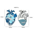 Human Heart Enamel Brooches Blue Sea Pins Brooch Bag Clothes Lapel Pins
