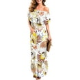 thumbnail image 3 of YVH Womens Off The Shoulder Ruffle Party Dresses Side Split Beach Maxi Dress, 3 of 5