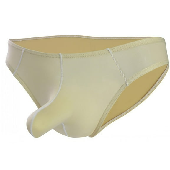 Men's Striped Thong Low Rise Elastic Waistband Underwear Halloween Gift for Husband Khaki XL