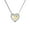 White Gold / Yellow Gold, variant on Cate & Chloe Susan 18k White Gold Plated Necklace with Rose Gold Heart with Swarovski Crystals for Women