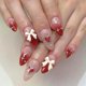 thumbnail image 1 of Uñas postizas BSBTBZ 24 piezas French Tip con strass y corazón rojo, 1 of 7