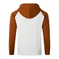 thumbnail image 5 of Fall Hooded Sweatshirt for Men with Color Block Design and Long Sleeve Streetwear Athletic Top, 5 of 5