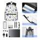 thumbnail image 4 of Disketp Purple Chicory Mochila Ligera Clásica con Múltiples Bolsillos, Mochila Casual para Hombre y Mujer, Ideal para Escuela, Trabajo y Viajes, 4 of 6