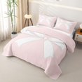 thumbnail image 3 of Erosebridal Princess Bowknot Quilt King For Bowtie Lovers,Kids Cute Bows King Coverlet Set,3-Piece, 3 of 7