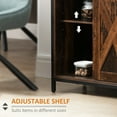 thumbnail image 6 of HOMCOM Industrial Sideboard, Buffet Cabinet with Sliding Barn Doors, Storage Cabinets and Adjustable Shelves for Living Room, Kitchen, Home Bar, Rustic Brown, 6 of 8