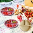 thumbnail image 2 of Silicone Dining Plate Infant Dinner Dinnerware Toddlers Adults Washable Eating Bowls Reusable Dish Tableware Household Beige, 2 of 6