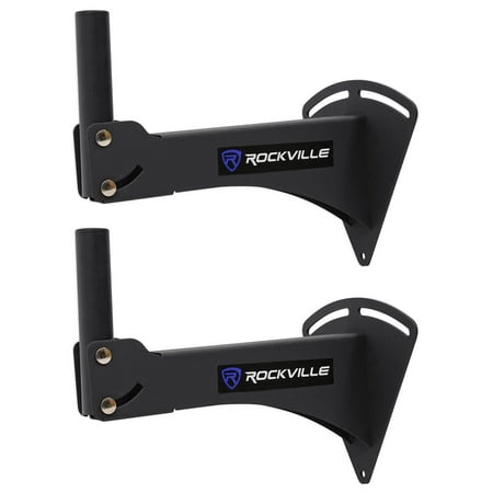 Pair Rockville Adjustable PA Wall Mount Brackets for QSC K12.2