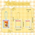 thumbnail image 4 of 20Pcs 5 Style Acrylic Photocard Sleeve Keychain with Iorn Ball Chains Rectangle Mixed Color 104mm Hole: 3mm 4Pcs/style DIY, 4 of 5