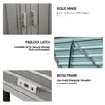 thumbnail image 2 of Garbage Bin Shed Stores 3 Trash Cans Metal Outdoor Bin Shed for Garbage Storage,Stainless Galvanized Steel, Bin Shed for Garden Yard Lawn,Grey, 2 of 9