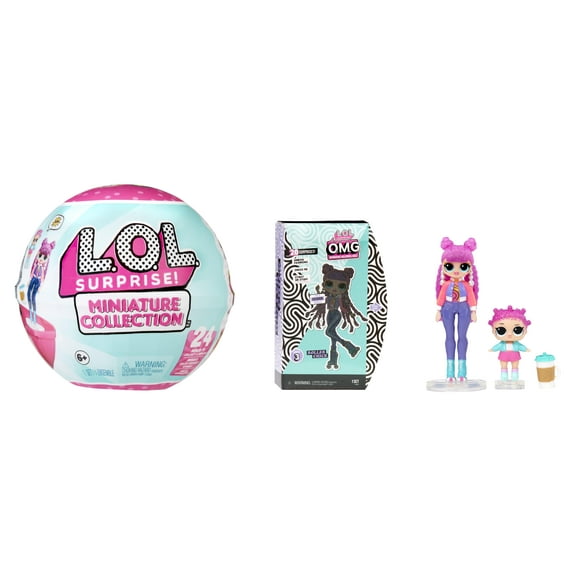 LOL Surprise Miniature Collection with Collectible Dolls, Miniature OMG Fashion Doll, Miniature LOL Doll, Miniature Dolls, Accessories, Limited Edition Doll, Mini Packaging - Gift for Girls Age 4 