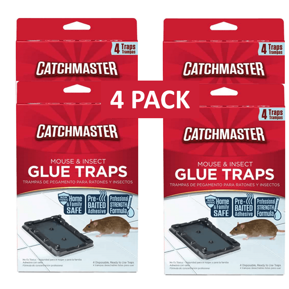Catchmaster Baited Mouse Glue Traps - 4 CT PACK of 4 - Walmart.com