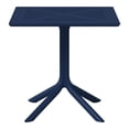 thumbnail image 2 of WestinTrends Playa 31.5" Square Plastic Outdoor Patio Dining Table for 4, Navy Blue, 2 of 6