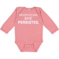 thumbnail image 3 of Inktastic Nevertheless, She Persisted Boys or Girls Long Sleeve Baby Bodysuit, 3 of 5