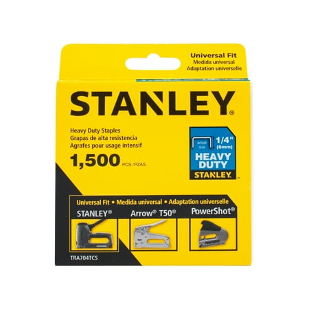 Heavy Duty Wide Crown Staples - STANLEY 1/4