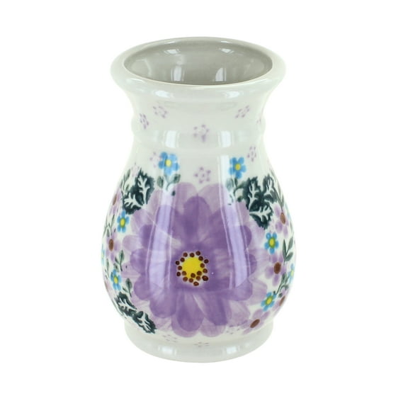 Blue Rose Polish Pottery Indoor Tabletop Lilac Garden Small Vase