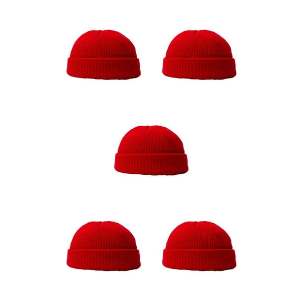 Sonducket Sombrero de hilo de punto de invierno Casual al aire libre cálido gorros de cabeza corta Color flexible hombres mujeres sombreros Type2 NO2