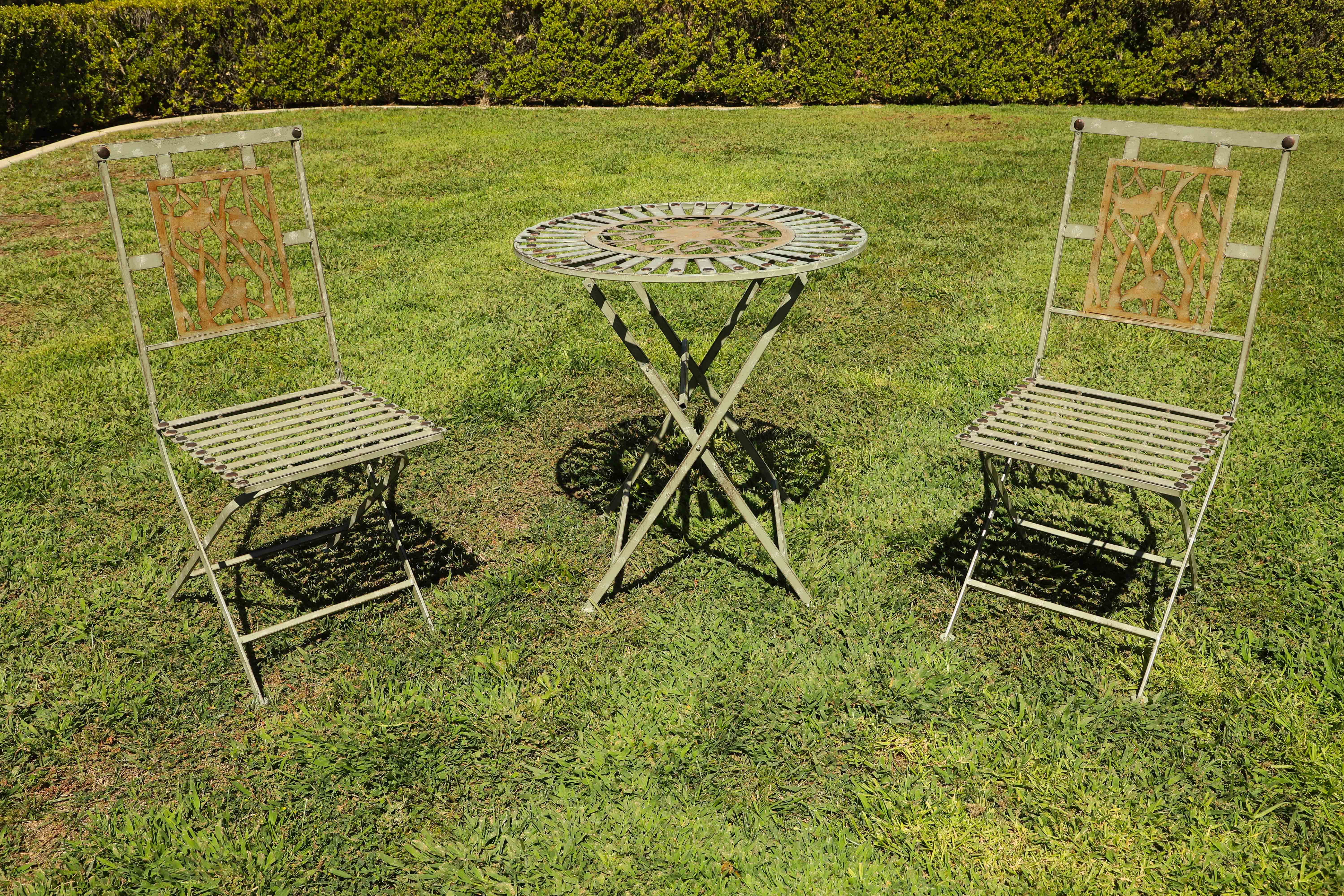 Alpine Birding Outdoor Patio Bistro Set, Metal 3Piece Set Walmart