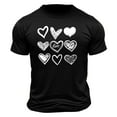 thumbnail image 3 of Ceisia Men's Casual Heart-Printed Short Sleeve Crew Neck Gift T-Shirt, 3 of 4