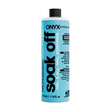 ONYX Professional Gel and All Nail Coatings Soak Off Nail Polish Remover, Coconut, 16 fl oz.