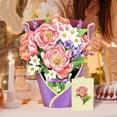 thumbnail image 5 of Pop Up Flower Cards, Paper Flowers Bouquet 12’‘ Daisies and Butterflies 3D Popup Greeting Cards with Blank Note Card and Envelope, Birthday, Mothers Day, Graduation, Thank You Gifts for Women Teachers, 5 of 10