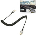 thumbnail image 1 of Câble Enroulé Interface Multimédia HD Haute Vitesse 4K 60Hz Mâle à Mâle Câble à Ressort pour Tablette Caméra Ordinateur Moniteur TV, 1 of 7