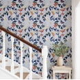 thumbnail image 2 of S4Sassy Self Adhesive Wallpaper, Butterfly & Floral Wallpaper, Blue Removable Diy Vinyl Wall Covering, Textured Peel And Stick Contact Paper For Entryway Accent Wall, Home Decor Solution (25"X 240"), 2 of 9