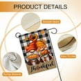 thumbnail image 3 of Thanksgiving Fall Thankful Gnomes Buffalo Plaid Check Farmhouse Garden Flag Double Sided, Autumn Turkey Pie Decorative Yard Outdoor Small Decor, Burlap Home Outside Decoration 12.5 x 18, 3 of 5
