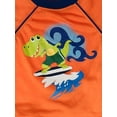 thumbnail image 2 of Infant & Toddler Boys Orange & Blue Alligator Surfing 3 Piece Pajama Set 12M, 2 of 2