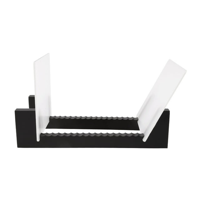Vinyl Record Storage -Vinyl LP Record Rack 13.7 Inches Long -Vinyl Record Holders (Black),1 x Vinyl Record Storage(Need to assemble by yourself),Black