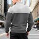 thumbnail image 5 of Ceisia Men's Regular-Fit Stand-Collar Half-Zip Color-Blocked Argyle-Textured Polyester Pullover Gift, 5 of 6