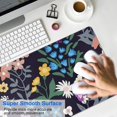 thumbnail image 4 of Fashionable Large Mouse Pad - Black Flower Design, Extended Gaming Mousepad 31.5 x 11.8 Inch - Chic Desktop Decor for Men & Women - Useful Office Accessory for Laptop & Keyboard, 4 of 7