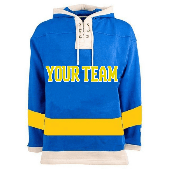 Personalized Men Ice Hockey Jersey Embroidered Winter Hoodie S-3XL
