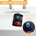 thumbnail image 3 of Bear Square PU Leather Luggage Tags, 2 Pack, with Privacy Cover and Stainless Steel Ring - Suitable for Travel, Backpack, Handbag - Bag Tags, Handbag Tags, 3 of 7