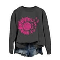 thumbnail image 4 of 2024 Autumn And Winter Cancer Flower Print Women's Hoodless Sweatshirt Light Sweat Shirts Women Winged Sweatshirt Women Ladies Zip up Hoodie Color Shirt Cute Sweatshirts Women Lace up Long Sleeve, 4 of 4