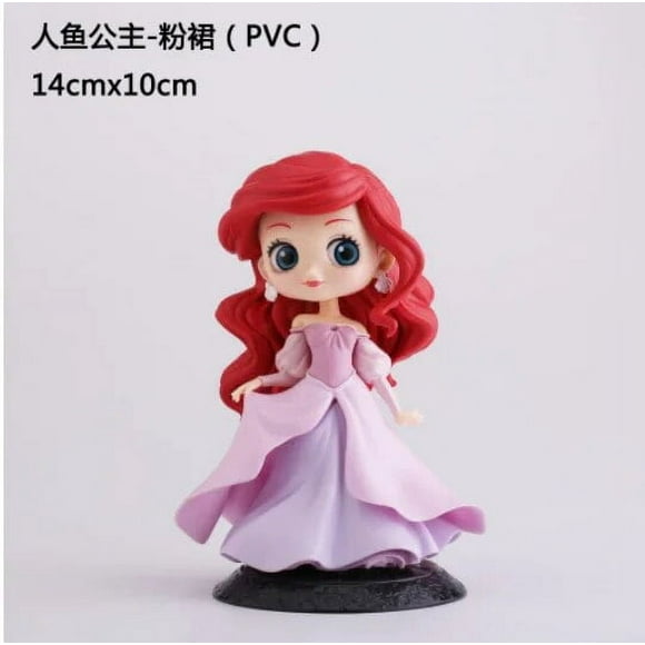 Disney Princess Figures Mulan Ariel Frozen Elsa Anna Belle The Little Mermaid Cinderella Sophia Alice Figure Toys PVC Kids Gift JIANGLANG